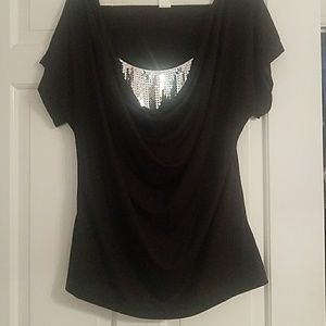 Black and silver top